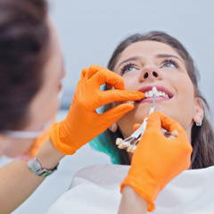 Colocação de facetas dentárias